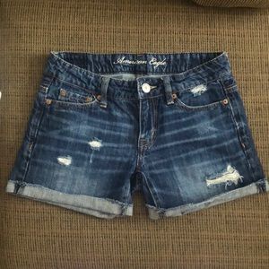 American Eagle distressed jean shorts